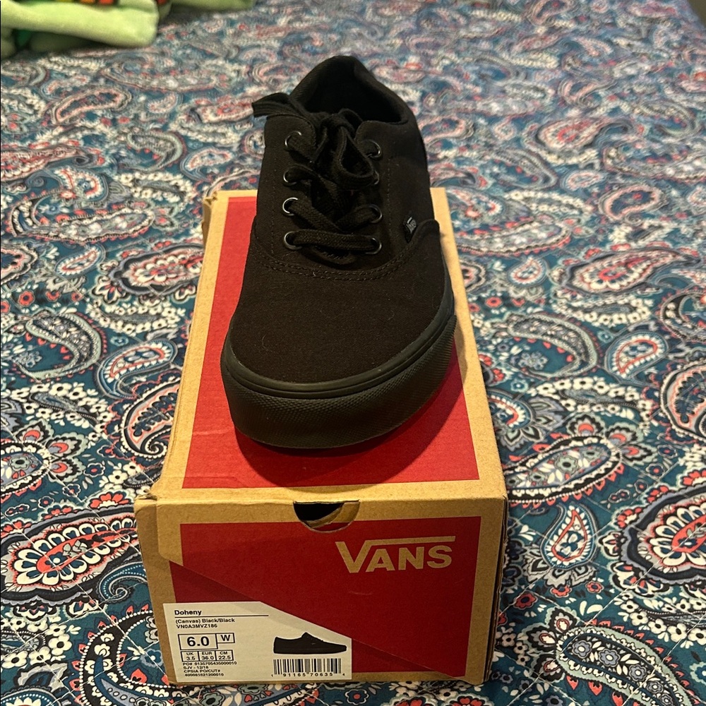 Vans Black Canvas Sneakers
